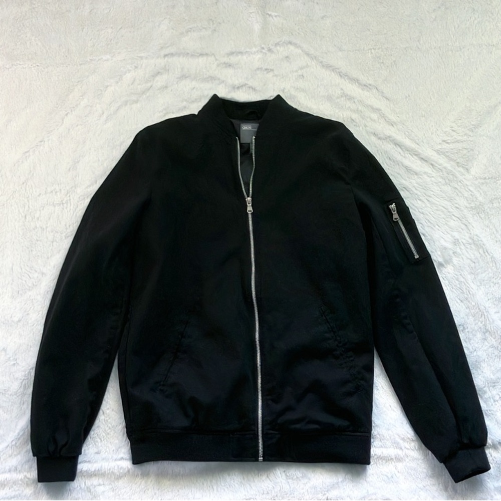 Like New Black Asos Essential Bomber Jacket, Size Small
